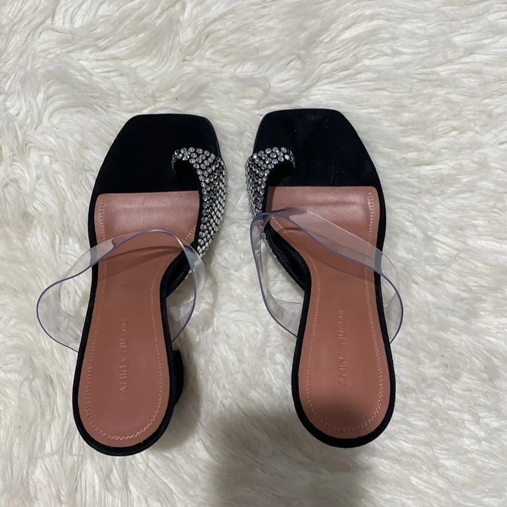 Amina Muaddi Paloma crystal slipper size 36.5EU